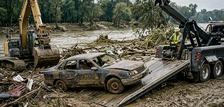 Same Day Flood Damaged Car Pick Up in Chicago 