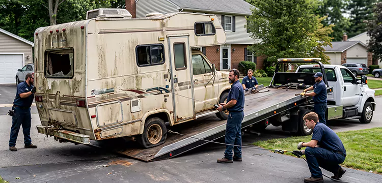 Water Damaged Junk RV Removal in Chicago